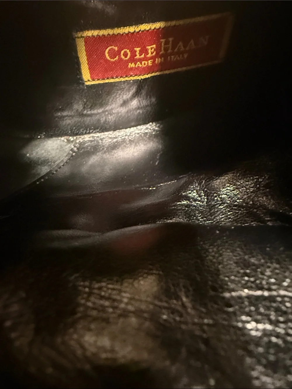 Cole Haan Black Leather Mid-Calf Heel Boots - Picture 7 of 7